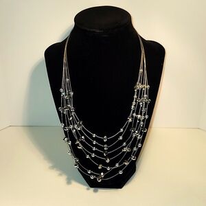 Silver Bib Necklace